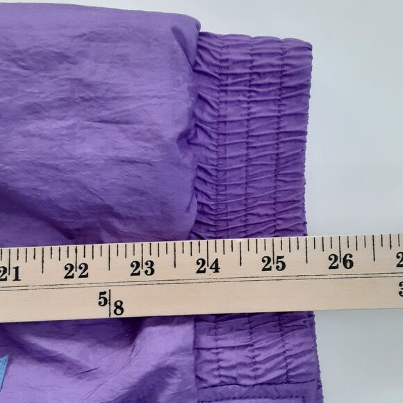 Vintage 1980s Purple Diamond Windbreaker Jacket Full Zip Oversized Track Suit - Picture 10 of 11